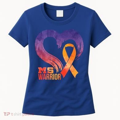 Ms Warrior Heart Multiple Sclerosis Awareness Month Gift Women's T-Shirt