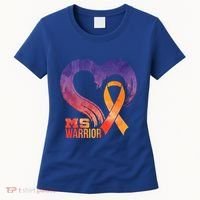 Ms Warrior Heart Multiple Sclerosis Awareness Month Gift Women's T-Shirt thumb 0