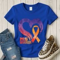 Ms Warrior Heart Multiple Sclerosis Awareness Month Gift Women's T-Shirt thumb 3