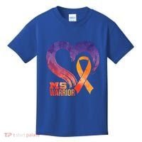 Ms Warrior Heart Multiple Sclerosis Awareness Month Gift Kids T-Shirt thumb 0