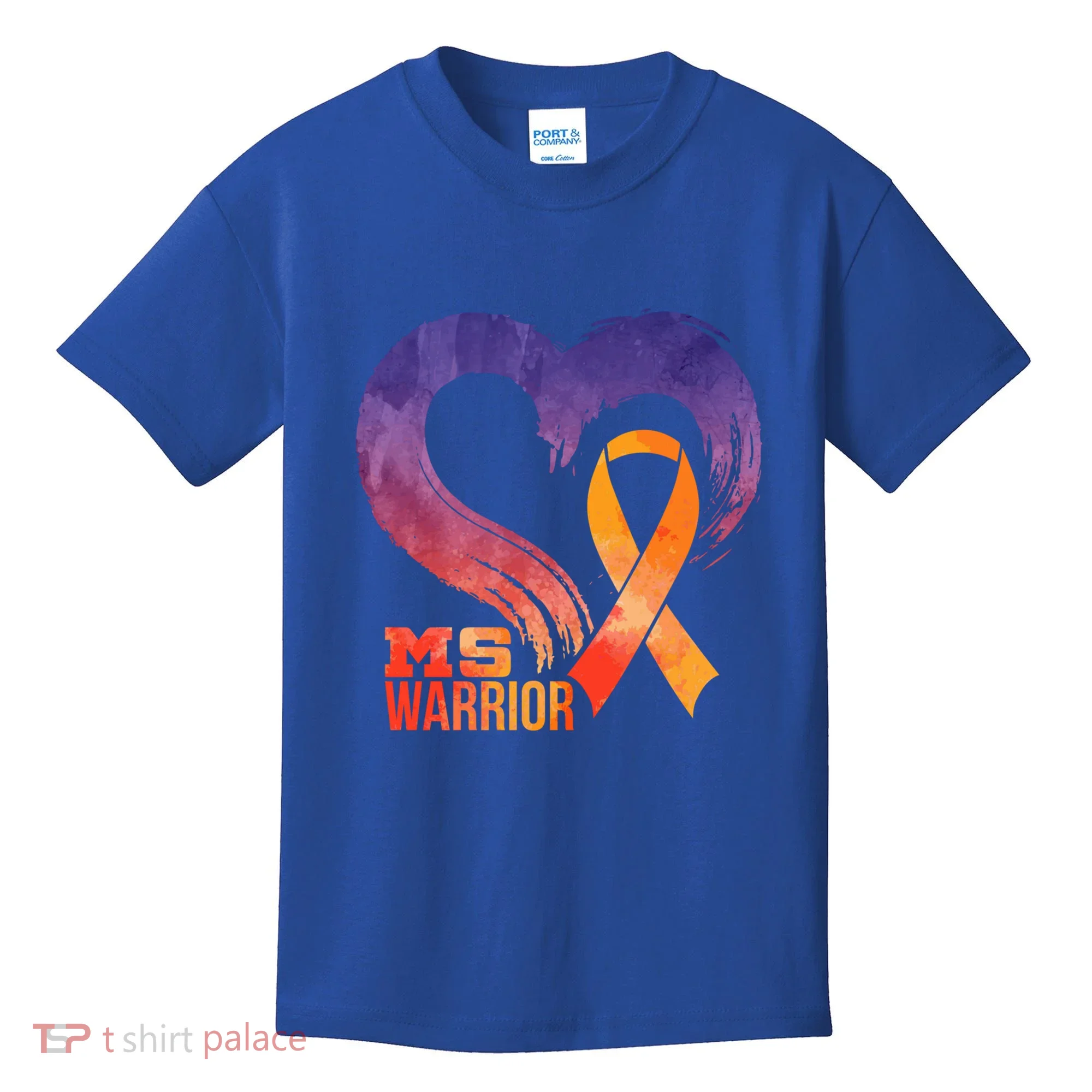 Ms Warrior Heart Multiple Sclerosis Awareness Month Gift Kids T-Shirt
