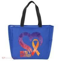 Ms Warrior Heart Multiple Sclerosis Awareness Month Gift Tote Bag thumb 0