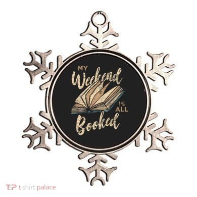 My Weekend Is All Booked Bookworm Reading Books Funny Gift Ornament