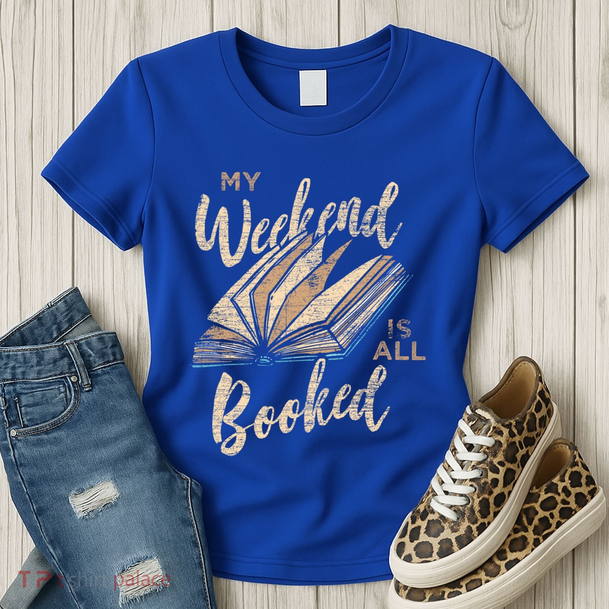 My Weekend Is All Booked Bookworm Reading Books Funny Gift Women's T-Shirt