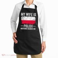 My Wife Is Polish Nothing Scares Me Funny Husband Apron thumb 2
