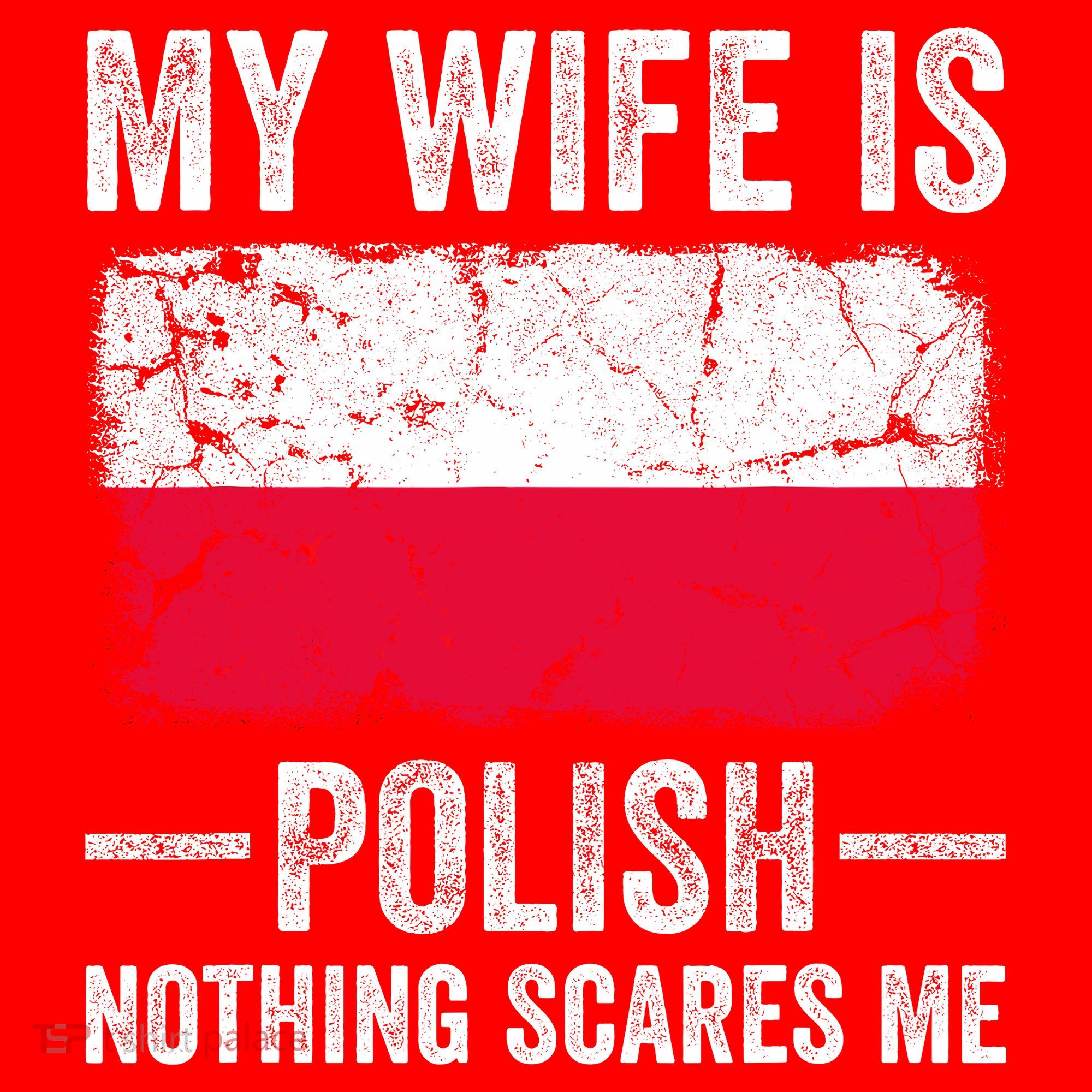My Wife Is Polish Nothing Scares Me Funny Husband Santa Hat