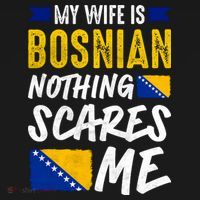 My Wife Is Bosnian Nothing Scares Me Mousepad thumb 1