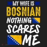 My Wife Is Bosnian Nothing Scares Me Golf Towel thumb 3