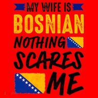 My Wife Is Bosnian Nothing Scares Me Santa Hat thumb 1