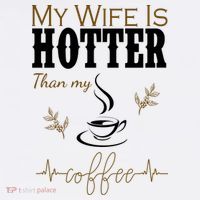 My Wife Is Hotter Than My Coffee Funny Gift Golf Towel thumb 3