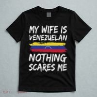 My Wife Is Venezuelan Nothing Scares Me Venezuela Flag T-Shirt thumb 5