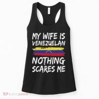 My Wife Is Venezuelan Nothing Scares Me Venezuela Flag Women's Tank Top thumb 0