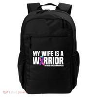 My Wife Is A Warrior Thyroid Cancer Awareness Funny Gift Backpack thumb 0