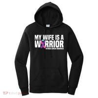 My Wife Is A Warrior Thyroid Cancer Awareness Funny Gift Women's Hoodie thumb 0