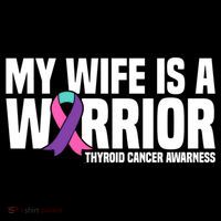 My Wife Is A Warrior Thyroid Cancer Awareness Funny Gift Women's Hoodie thumb 2