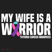 My Wife Is A Warrior Thyroid Cancer Awareness Funny Gift Golf Towel thumb 3