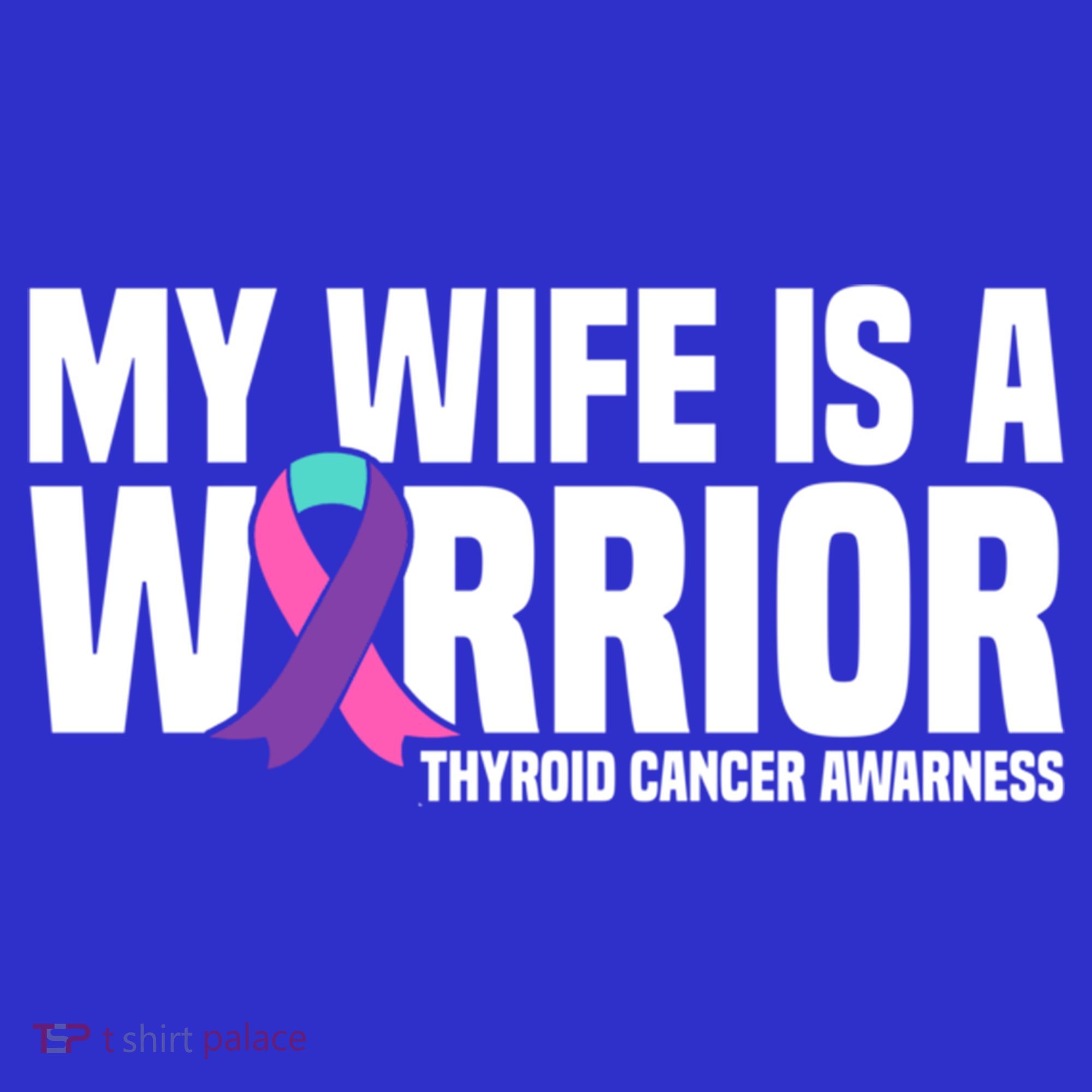 My Wife Is A Warrior Thyroid Cancer Awareness Funny Gift Visor