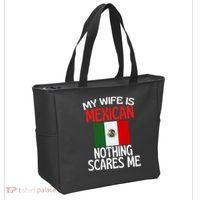 My Wife Is Mexican Nothing Scares Me Tote Bag thumb 2