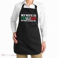 My Wife Is Italian Nothing Scares Me Husband Apron thumb 2