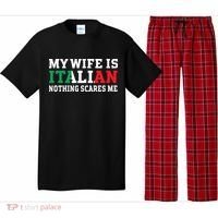 My Wife Is Italian Nothing Scares Me Husband Pajama Set thumb 0