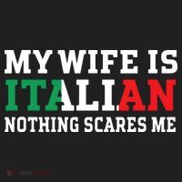 My Wife Is Italian Nothing Scares Me Husband Golf Towel thumb 3