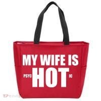 My Wife Is Psychotic (Hot) Funny Married Couples Tote Bag thumb 0