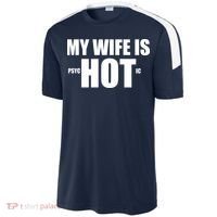 My Wife Is Psychotic (Hot) Funny Married Couples Sport-Tek Competitor United Soccer Jersey thumb 2