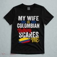 My Wife Is Colombian Colombia Heritage Roots Flag Souvenir T-Shirt thumb 5