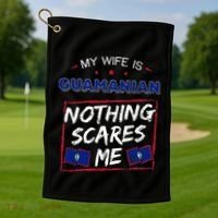My Wife Is Guamanian Guam Chamorro Golf Towel thumb 1
