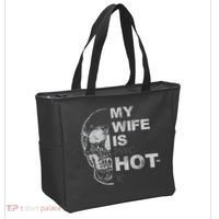 My Wife Is Psychotic Hot Tote Bag thumb 2