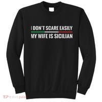 My Wife Is Sicilian Funny Italian American Sicily Gift Sweatshirt thumb 0