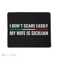 My Wife Is Sicilian Funny Italian American Sicily Gift Mousepad thumb 0