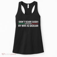 My Wife Is Sicilian Funny Italian American Sicily Gift Women's Tank Top thumb 0