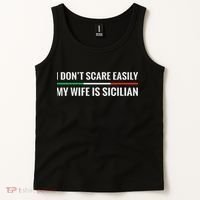 My Wife Is Sicilian Funny Italian American Sicily Gift Tank Top thumb 2