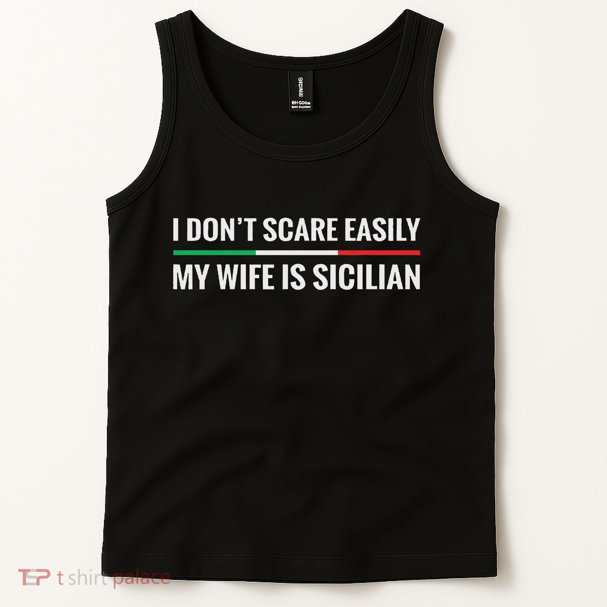 My Wife Is Sicilian Funny Italian American Sicily Gift Tank Top