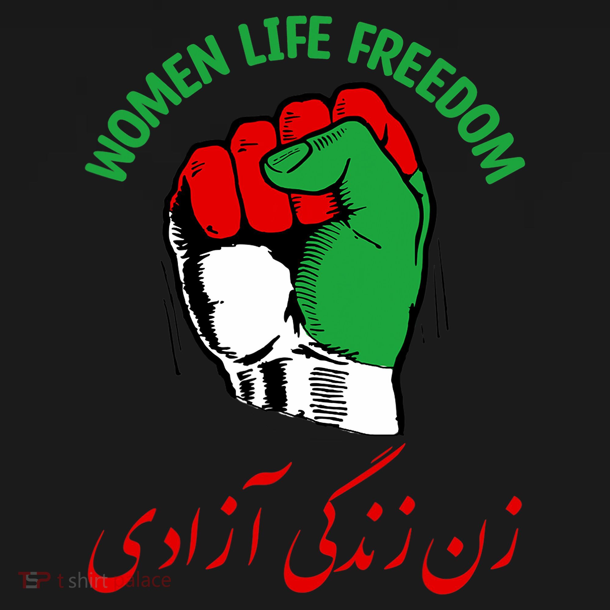 Mahsa, WOMEN LIFE FREEDOM, Cute Iranian Flag Fist Of Iranian T-Shirt