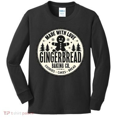 Made With Love Gingerbread Baking Co Kids Long Sleeve Shirt