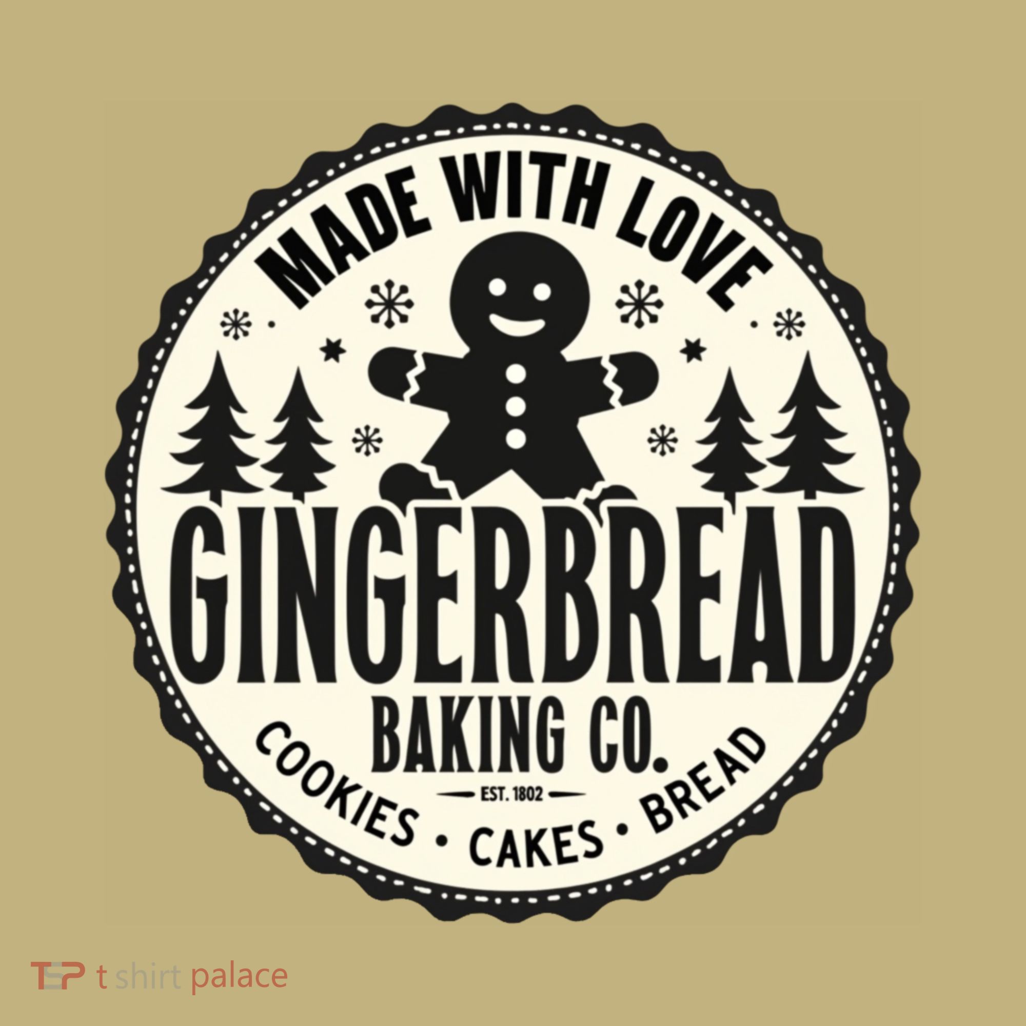 Made With Love Gingerbread Baking Co Button