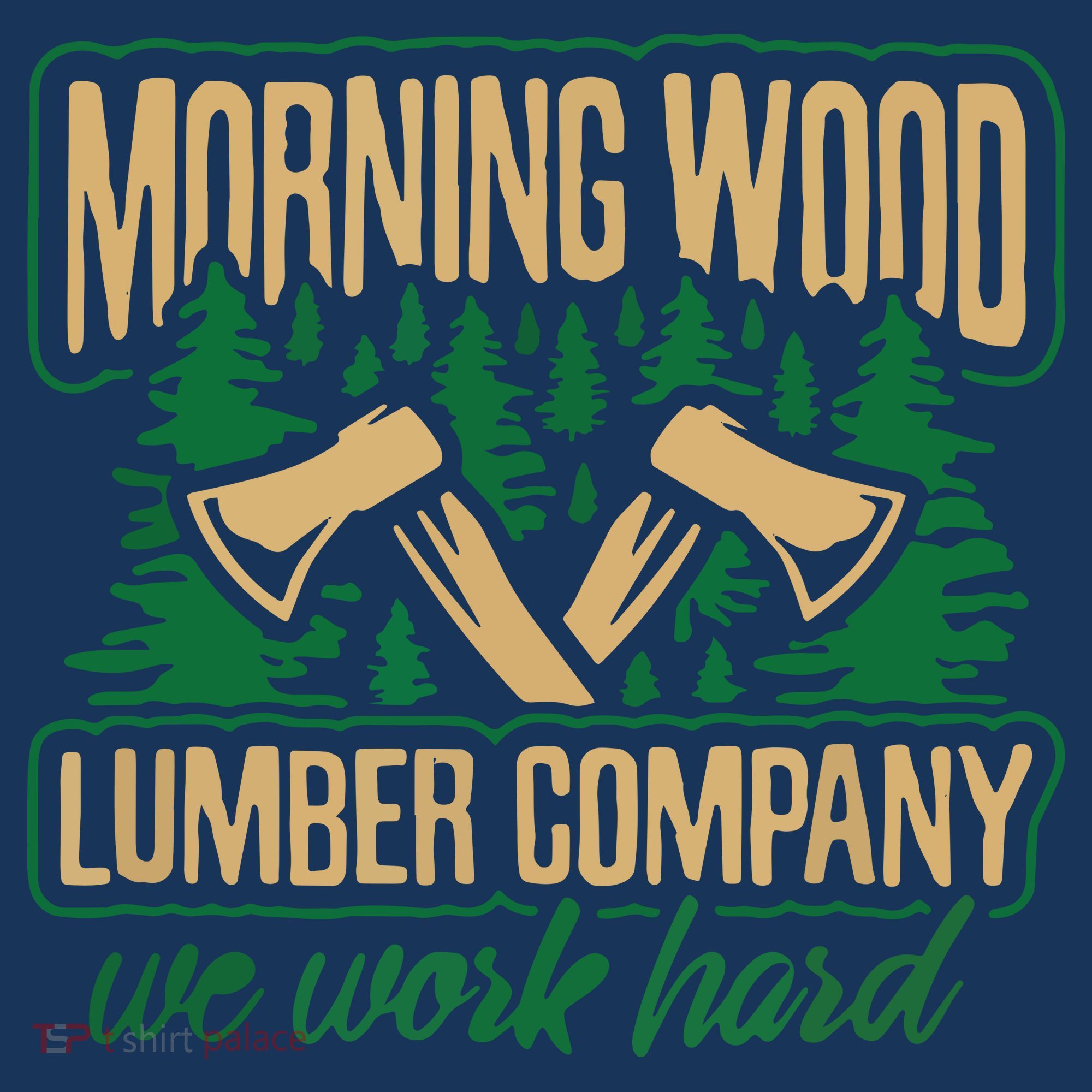 Morning Wood Lumber Company Funny Lumberjack Dad Women's Hoodie