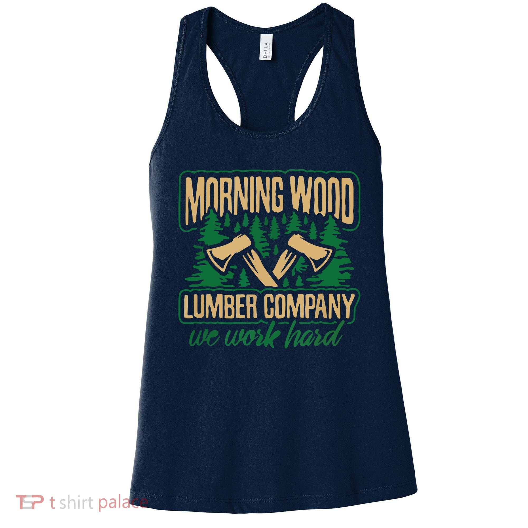 Morning Wood Lumber Company Funny Lumberjack Dad Women's Tank Top