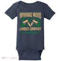 Morning Wood Lumber Company Funny Lumberjack Dad Baby Bodysuit thumb 0