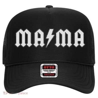 Mama With Lightning Bolt Rock And Roll Mom Hat