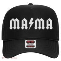 Mama With Lightning Bolt Rock And Roll Mom Hat thumb 0