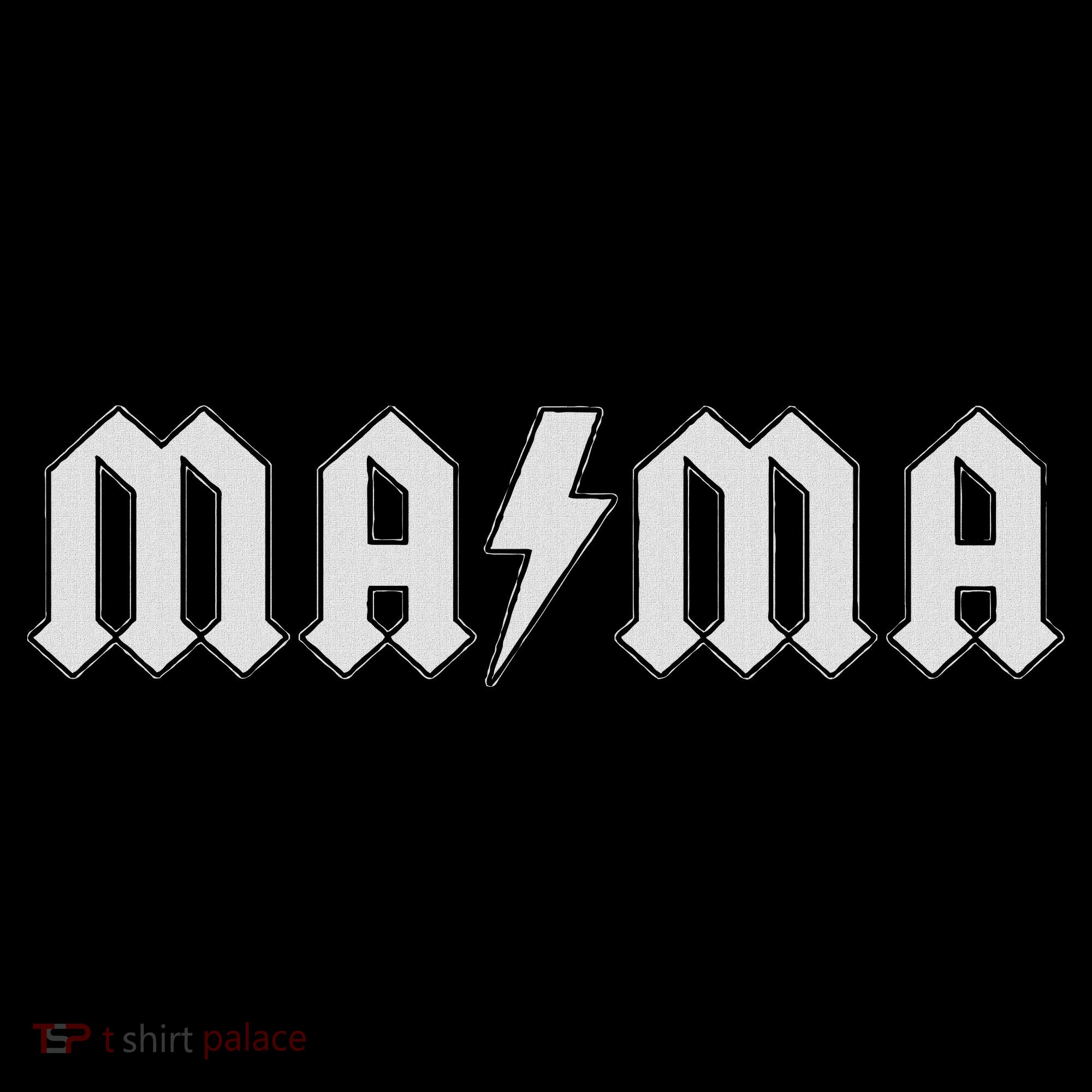 Mama With Lightning Bolt Rock And Roll Mom Women's Long Sleeve Shirt