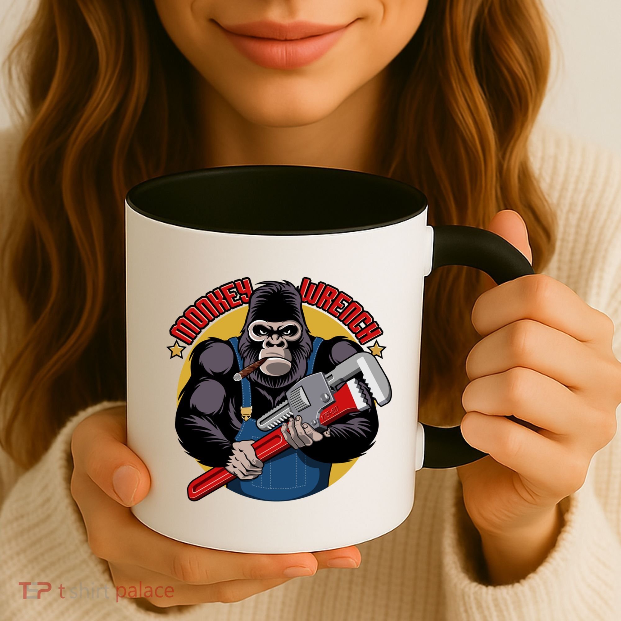 Monkey Wrench Mechanic Grease Monkey Car Repair Technician Cute Gift Coffee Mug