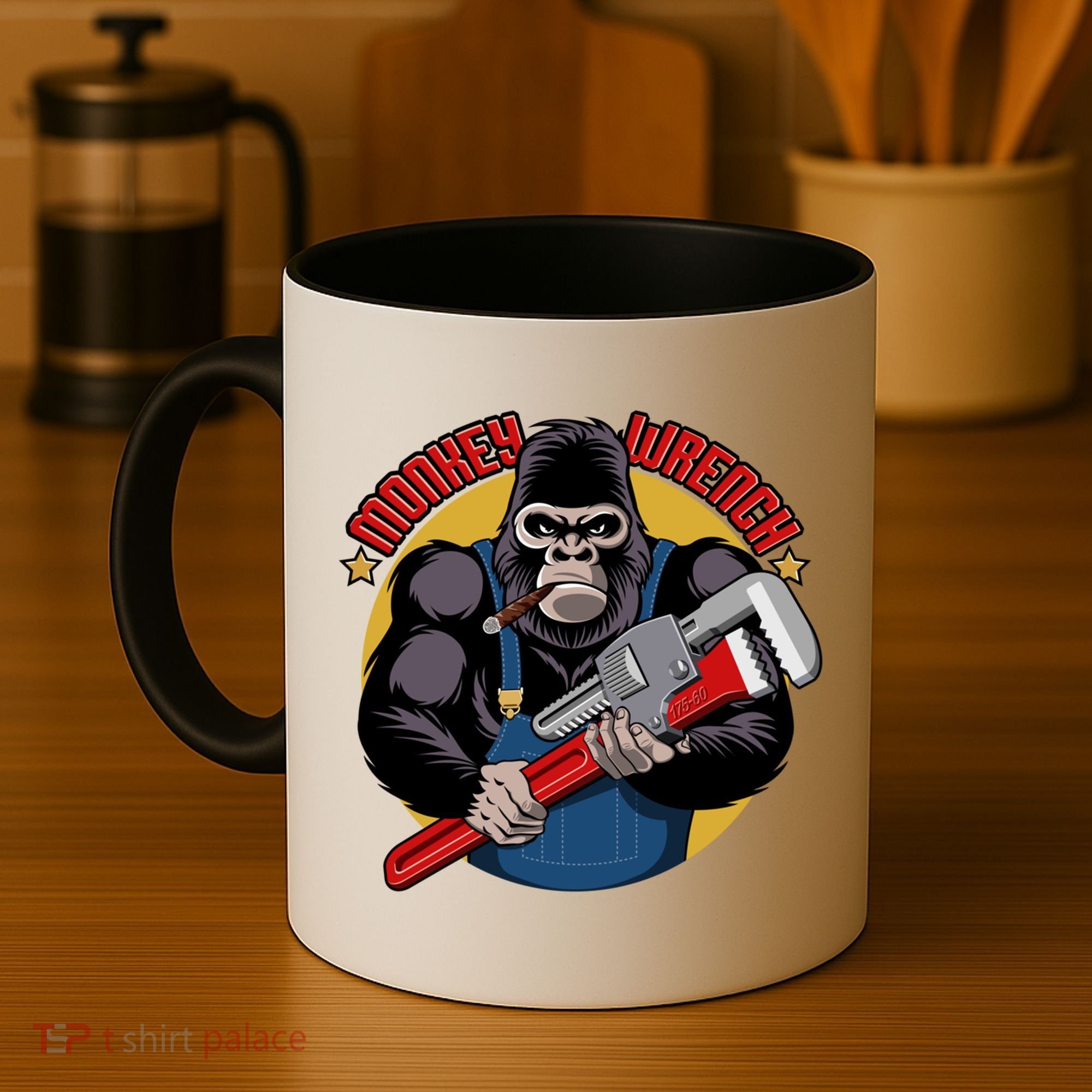 Monkey Wrench Mechanic Grease Monkey Car Repair Technician Cute Gift Coffee Mug