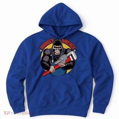 Monkey Wrench Mechanic Grease Monkey Car Repair Technician Cute Gift Hoodie