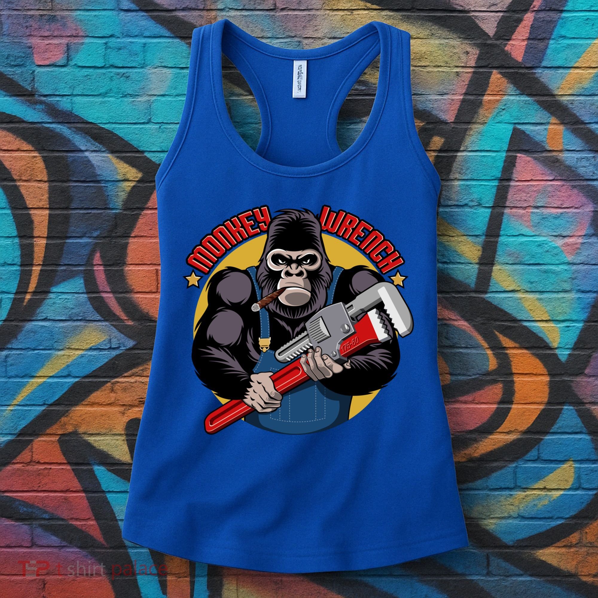 Monkey Wrench Mechanic Grease Monkey Car Repair Technician Cute Gift Women's Tank Top