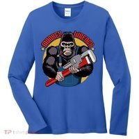Monkey Wrench Mechanic Grease Monkey Car Repair Technician Cute Gift Women's Long Sleeve Shirt thumb 0