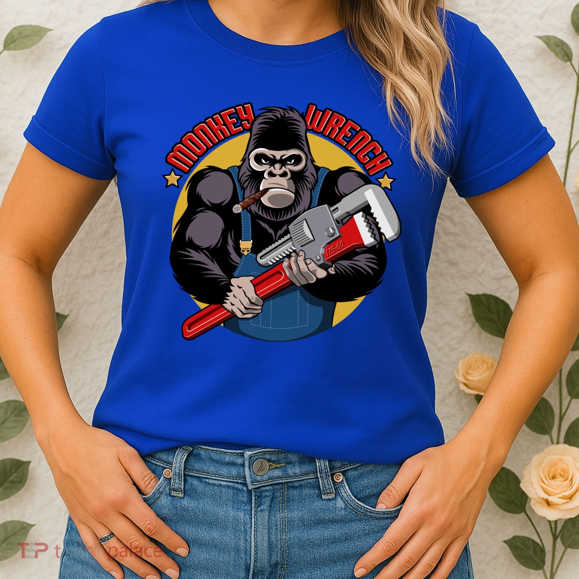 Monkey Wrench Mechanic Grease Monkey Car Repair Technician Cute Gift Women's T-Shirt